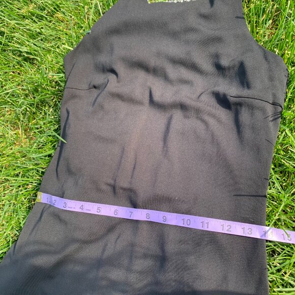 Vintage 90s Venessa Stevens Black Maxi Slip Dress Formal Evening Gown - Picture 15 of 16